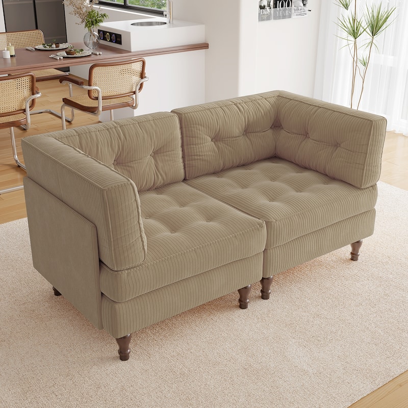 Madison Oversized Upholstered Corduroy Modular Sectional Sofa