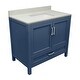 preview thumbnail 80 of 146, Nevado 37" Bathroom Vanity with Cultured Marble Vanity Top Sink in White with White Basin