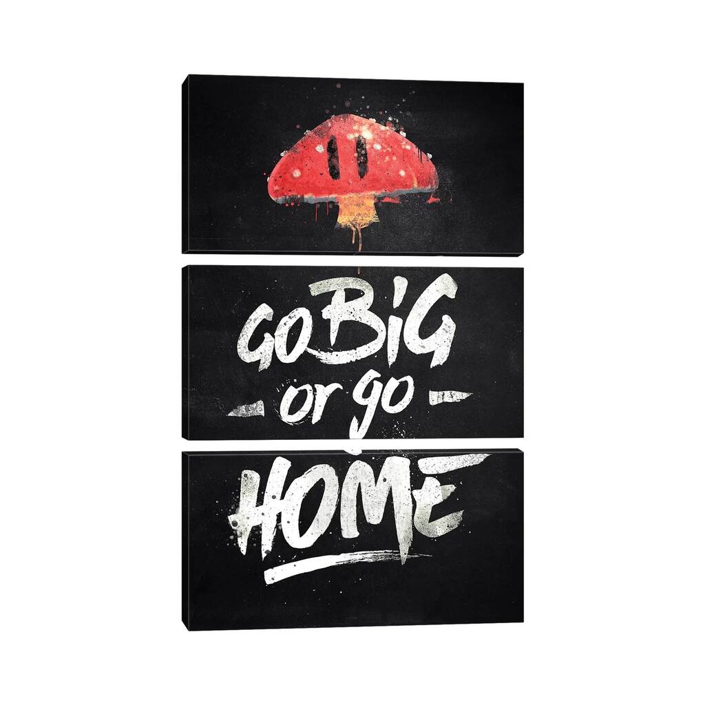 iCanvas "Go Big Or Go Home" by Barrett Biggers 3-Piece Canvas Wall Art Set