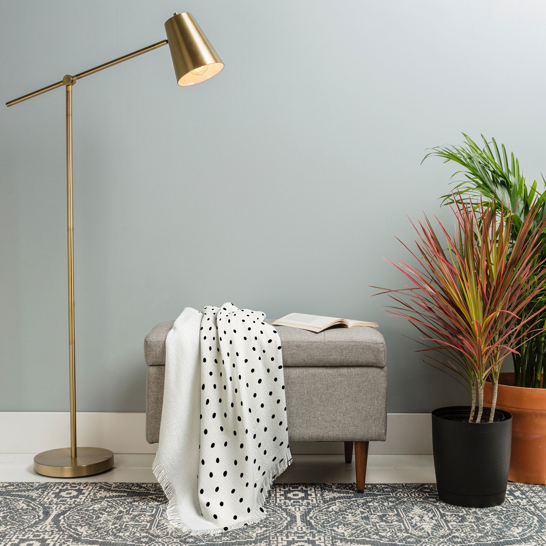Deny Designs Tiny Polka Dots Woven White and Black Throw Blanket Bed Bath Beyond 26386517
