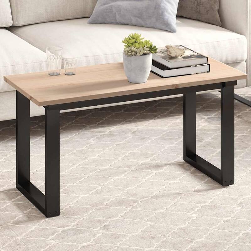 vidaXL Table Top Natural pine Solid Pine Wood Medium Durable - 15.7 x 35.4 x 0.7 in