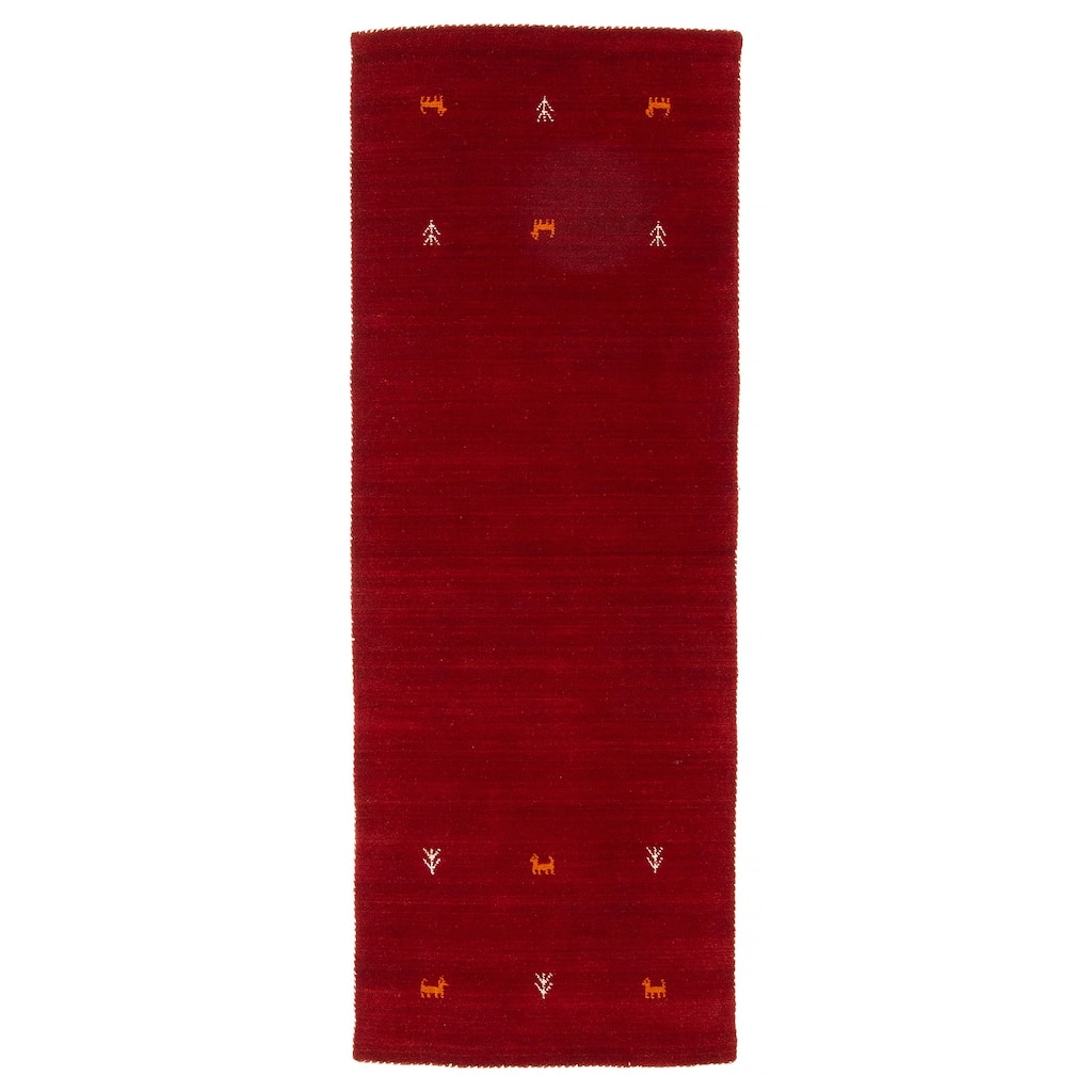 Kashkuli Gabbeh Red Rug 2'6" x 7'9" - 2'6 x 7'9