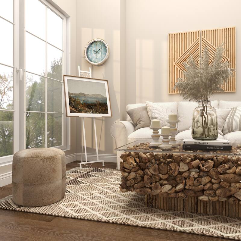 White Metal Tall Adjustable 3 Tier Display Easel with Chain Support