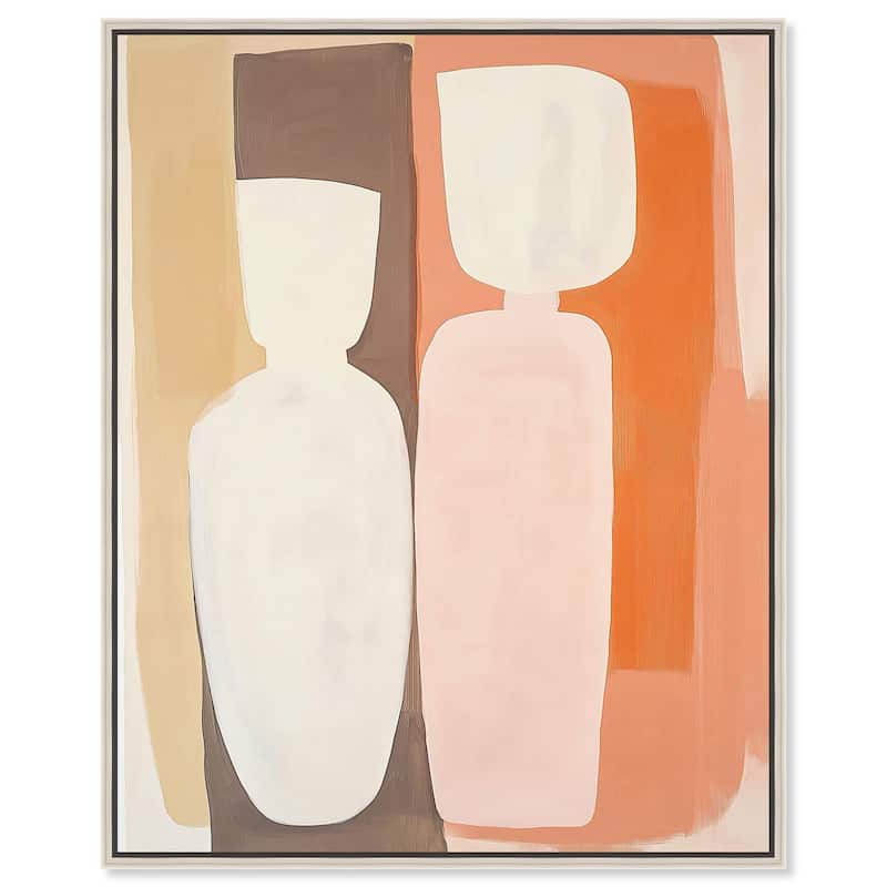 Pink Meets Clay I Canvas by Art Remedy - 16" x 20" - Silver