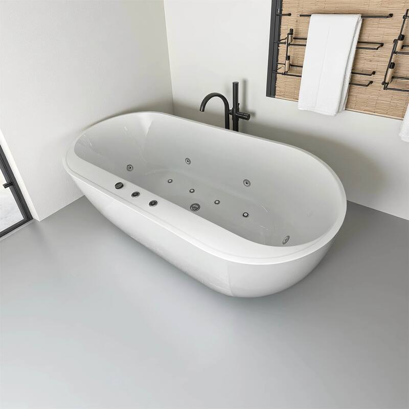 67" Whirlpool Air Bath Tub, Adjustable-Speed Blower with Air Control Switch