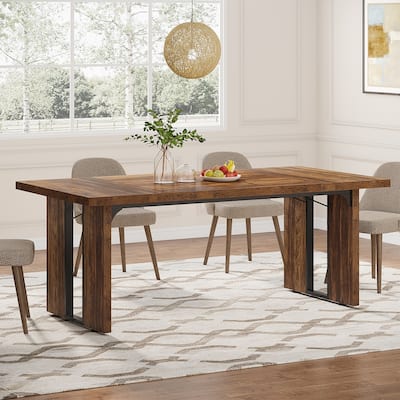 70.9" Rectangle Farmhouse Dining Table for Dining Room
