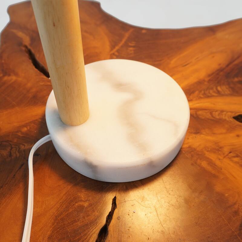 Creative Romantic Warm Marble Globe Lampshade Table Bedroom Table Lamp