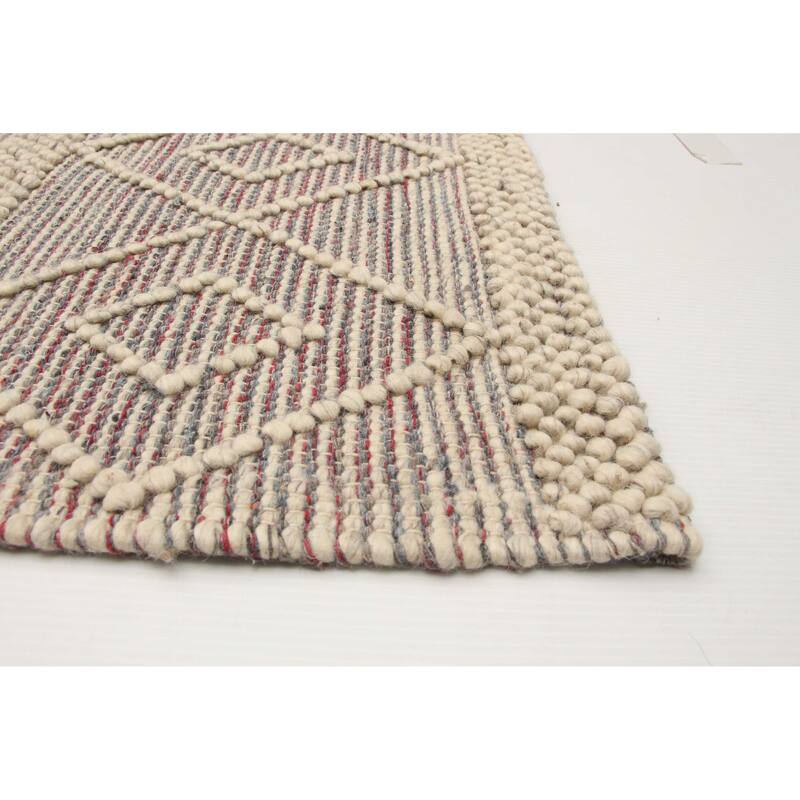 ECARPETGALLERY Braid weave Sienna Cream Wool Rug - 4'11 x 8'0