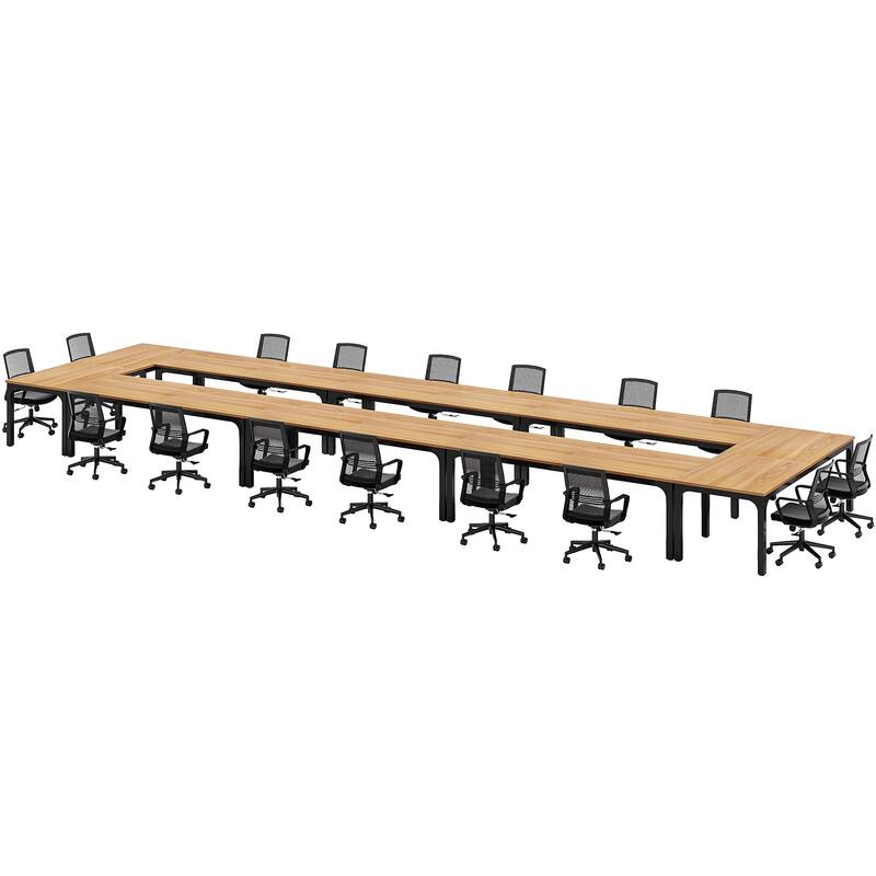 78.74-Inch Conference Table Set,13FT Conference Room Table, Large Rectangle Meeting Seminar Tables Set,Long Business Tables