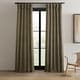 preview thumbnail 1 of 70, Exclusive Fabrics Raw Linen Weave Light Filtering Curtains for Bedroom & Living Room Curtains Pair - 2 Panel Drapes 50 X 108 - Dark Grey