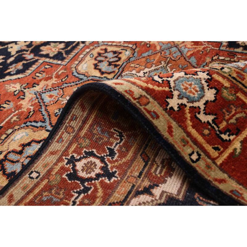 ECARPETGALLERY Hand-knotted Jules Sultane Dark Navy Wool Rug - 4'0 x 5'10