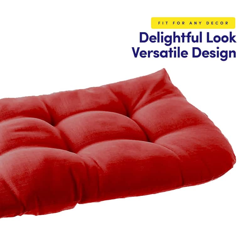 Sweet Home Collection 44" x 19" Tufted Outdoor Loveseat Cushion