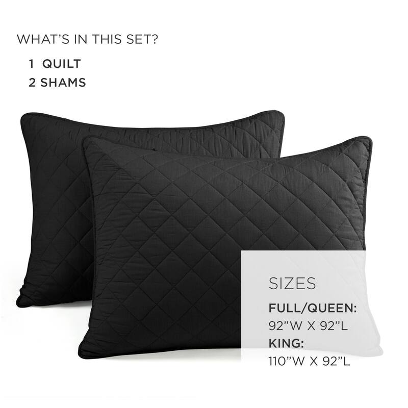 Copper Grove Balm Diamond Oversized Cotton 3-piece Quilt Set