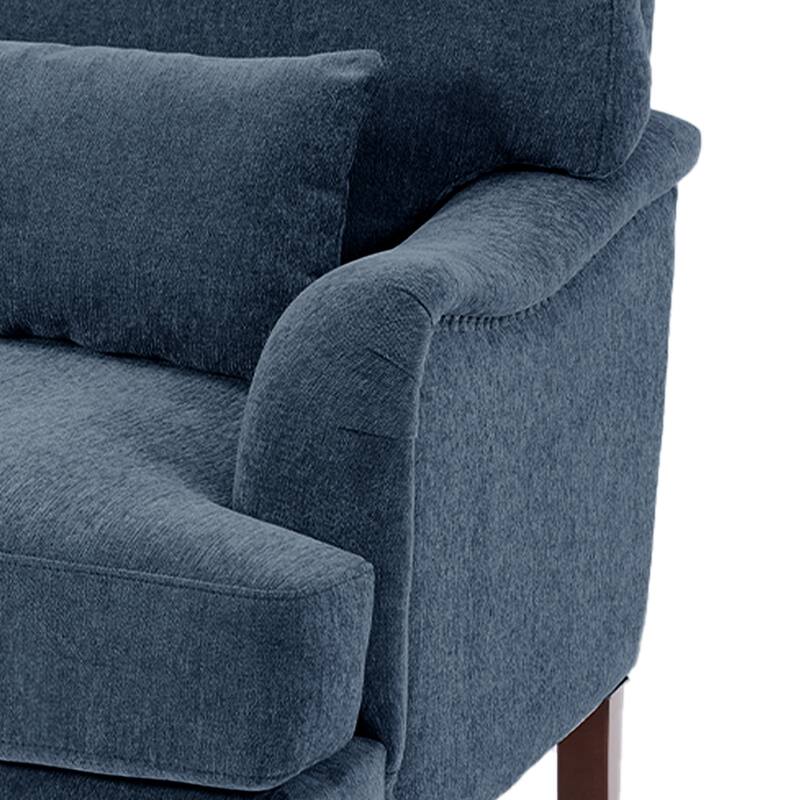 Oversized Accent Chair Chenille Upholstered Armchair With Rivets