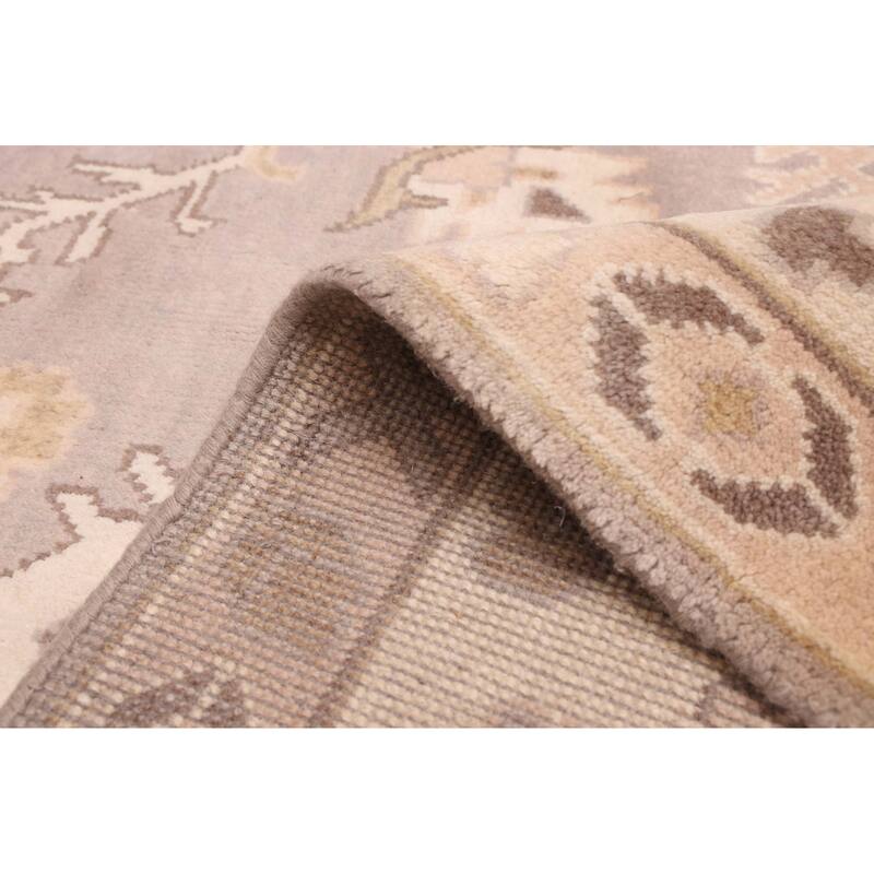 ECARPETGALLERY Hand-knotted Royal Oushak Light Grey Wool Rug - 8'10 x 12'1