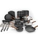 preview thumbnail 15 of 26, 30-Piece Kitchen Granite Cookware and Bakeware Set, Cooking Pans Set Non-Stick Pots and Pans Set Black