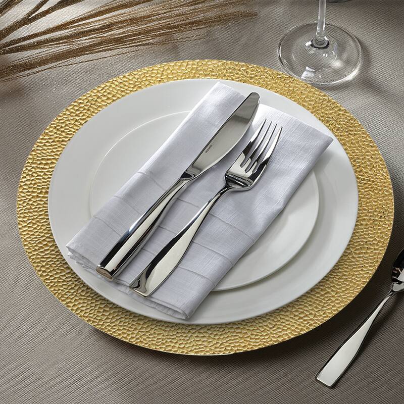 Sand Gold Charger Plate 13" Set of 12 - 13" Dia x 0.5" H