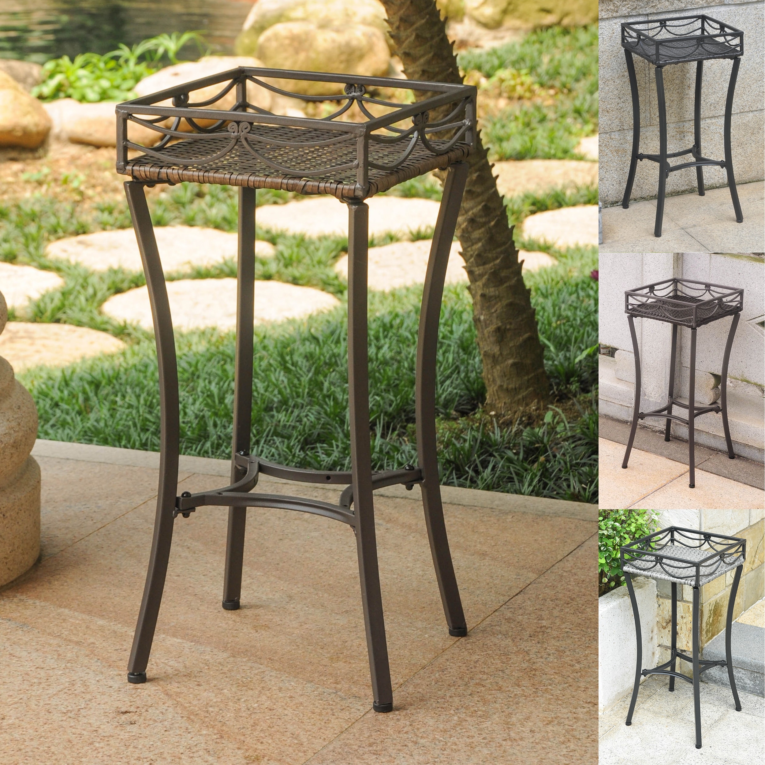 Valencia Resin Wicker Plant Stand