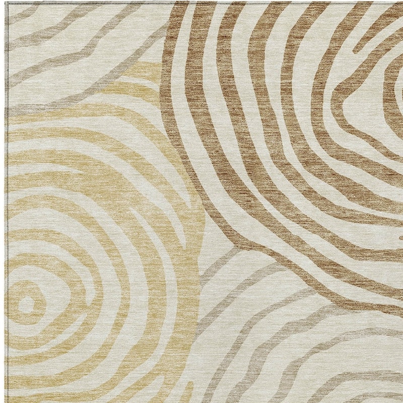 HomeRoots Abstract Transitional Rectangle Outdoor Rug