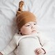 preview thumbnail 3 of 7, Copper Pearl Unisex Top Knot Hat (0-4mo) Camel