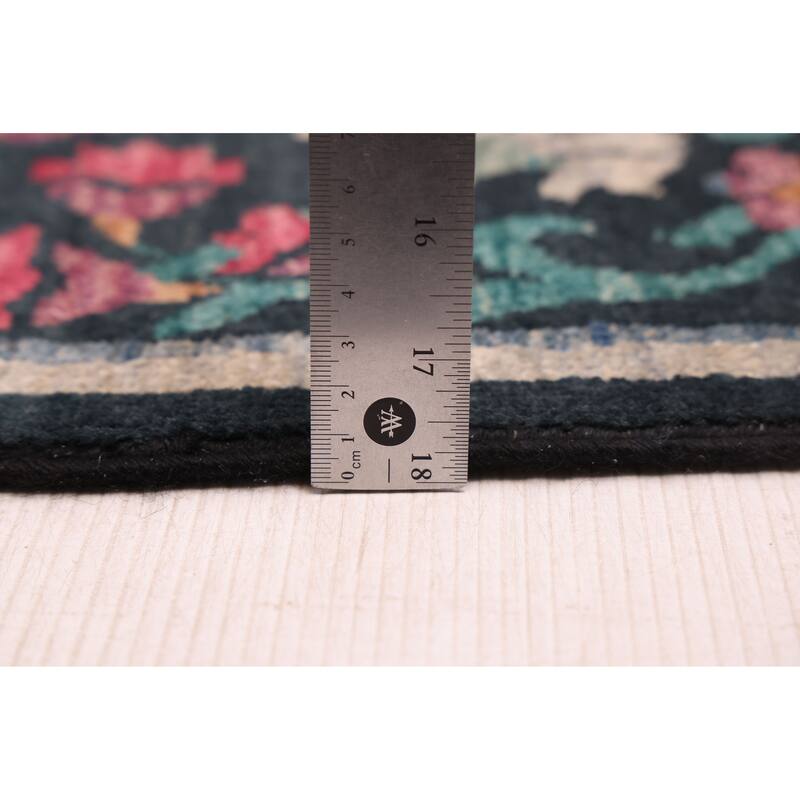 ECARPETGALLERY Hand-knotted Signature Collection Black Wool Rug - 8'1 x 9'11