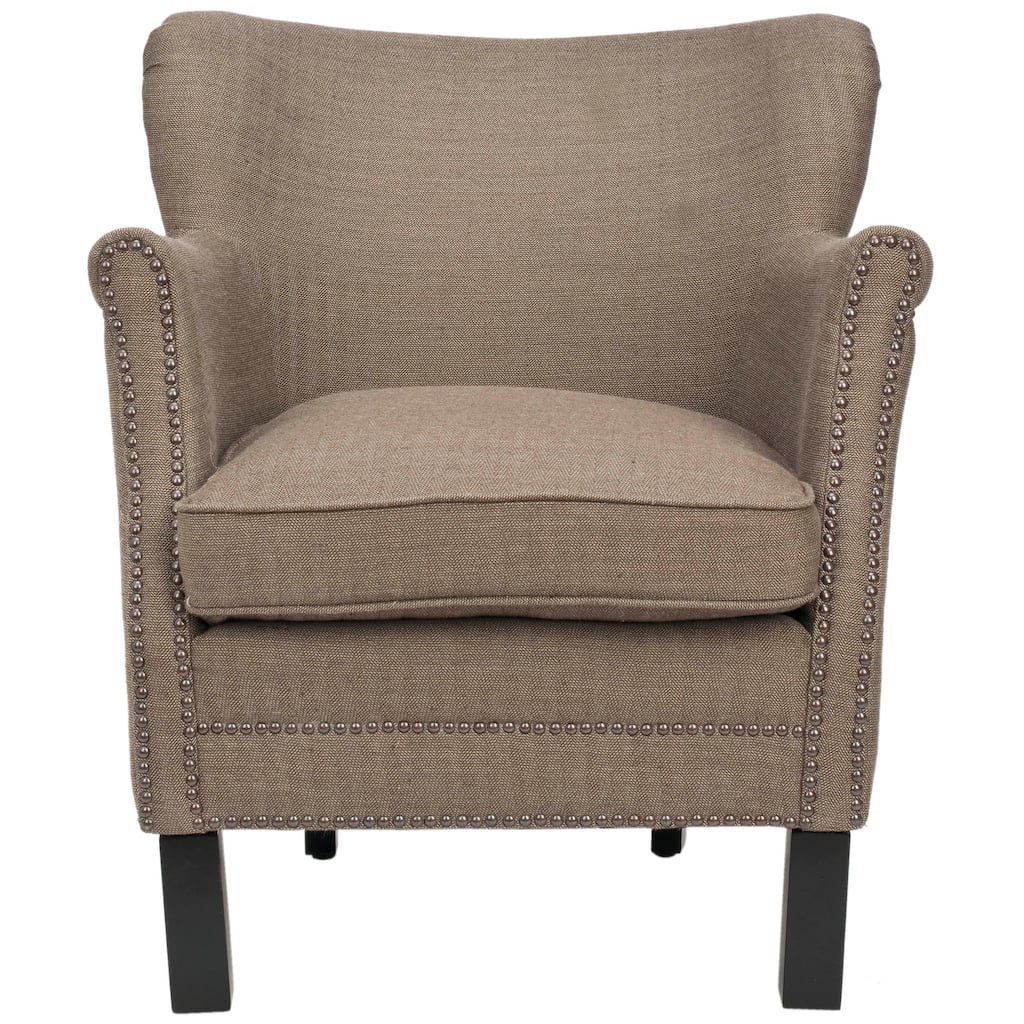 SAFAVIEH Corie Brown Club Chair - 26.6" x 28.9" x 29.3" - 27Wx29Dx29H