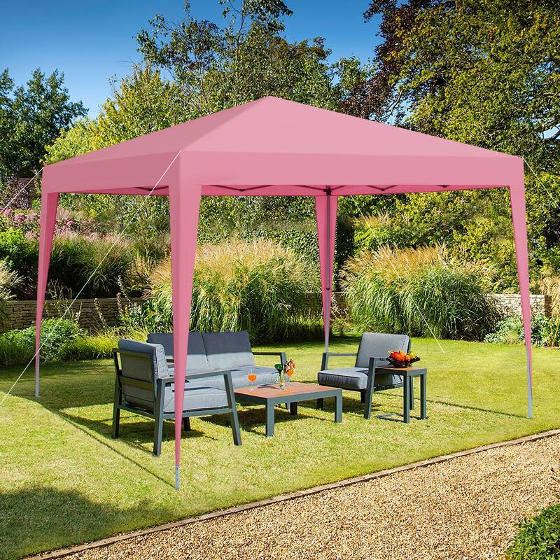 Outdoor 10x 10Ft Pop Up Gazebo Canopy Tent Removable Sidewall with Zipper, 2pcs Sidewall with Windows,with 4pcs Weight sand bag