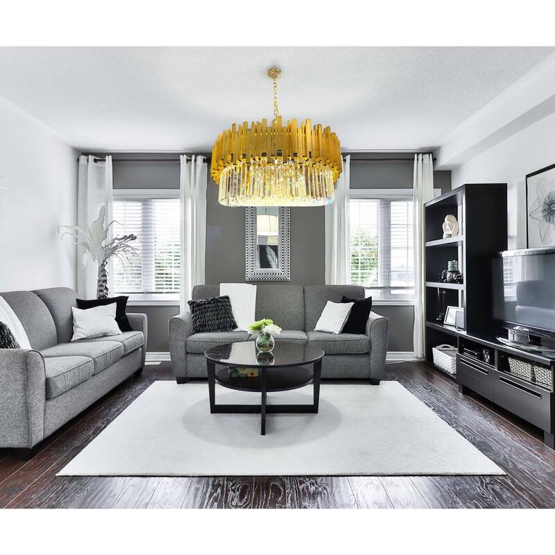 Luxury 32" Wide Crystal 12-Light Chandelier