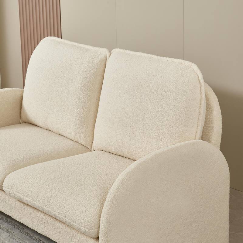 Modern Sherpa Upholstered Accent Chair