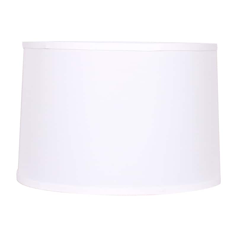 Sagebrook Home Polylinen, 15X16X11" Lamp Shade, White , Round, 11"H, Solid Color - 15.0" x 16.0" x 11.0" - 15.0" x 16.0" x 11.0" - White