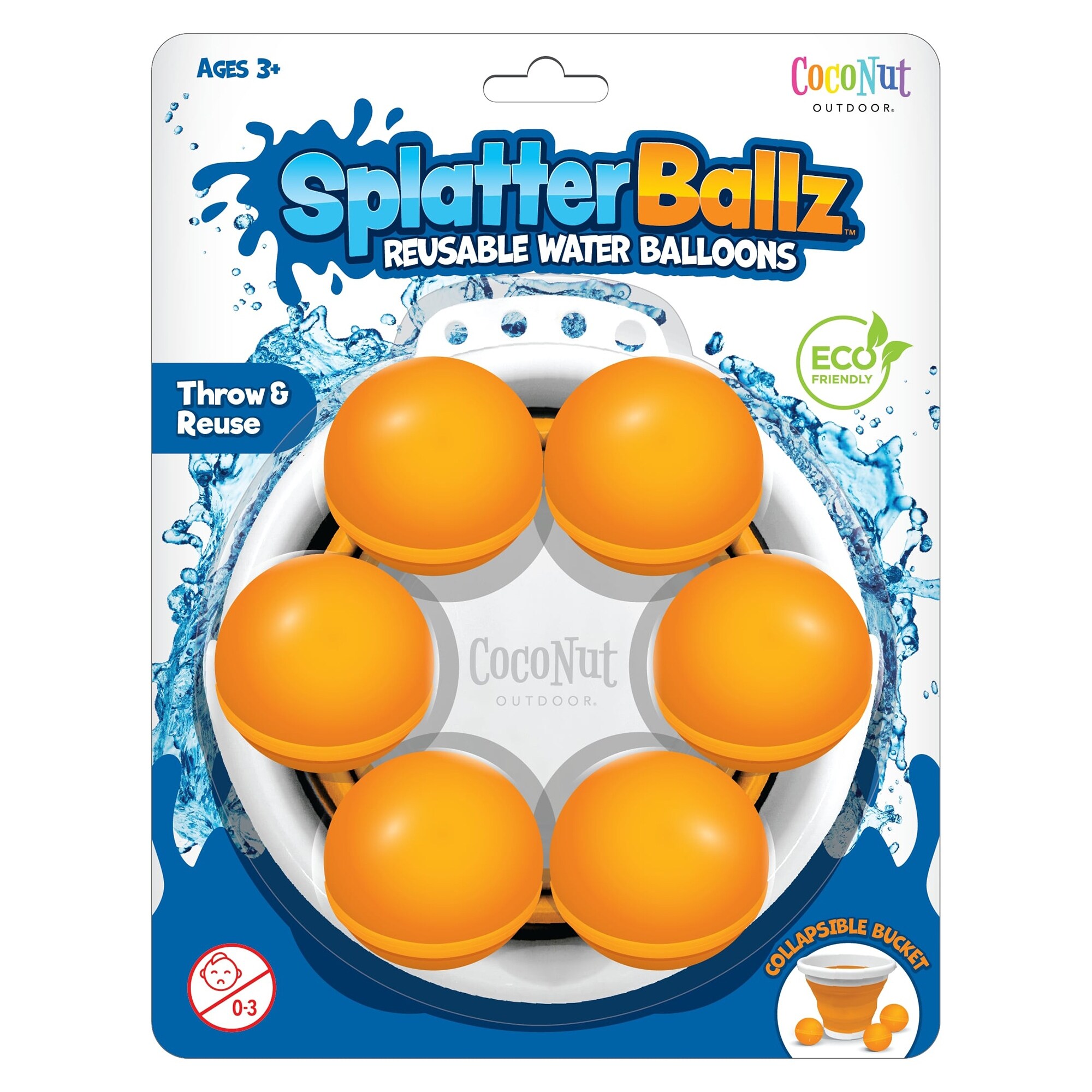 SplatterBallz: Reusable Water Balloon Battle Kit, Orange - Bed