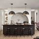 preview thumbnail 159 of 200, Industrial Oversized Metal Dome Pendant Light - Modern Farmhouse 15in - Black with Sprayed Gold