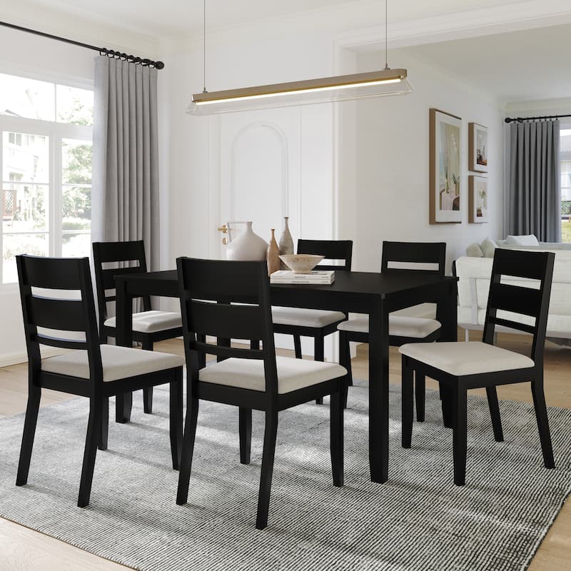 CraftPorch Elegant 7-piece Wooden Dining Set