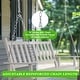 preview thumbnail 3 of 38, VEIKOUS 4 ft. Outdoor Wood Hanging Patio Porch Swing with Chains for 2 Person