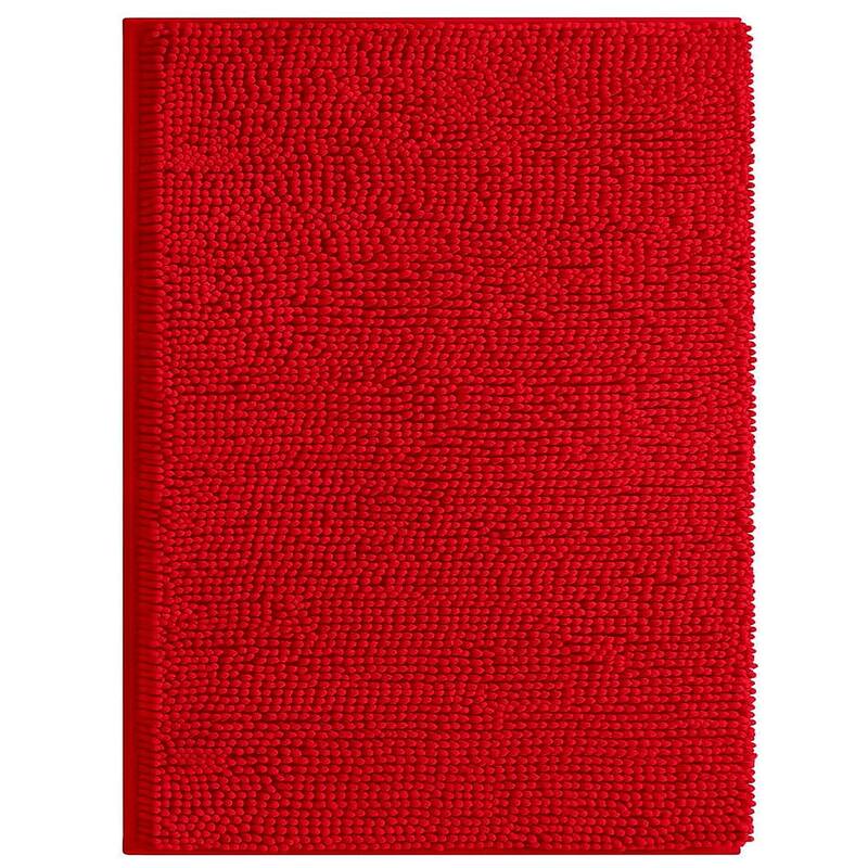 27"x47" - Red Soft Cozy Plush Chenille Bath Mat Bathroom Rug