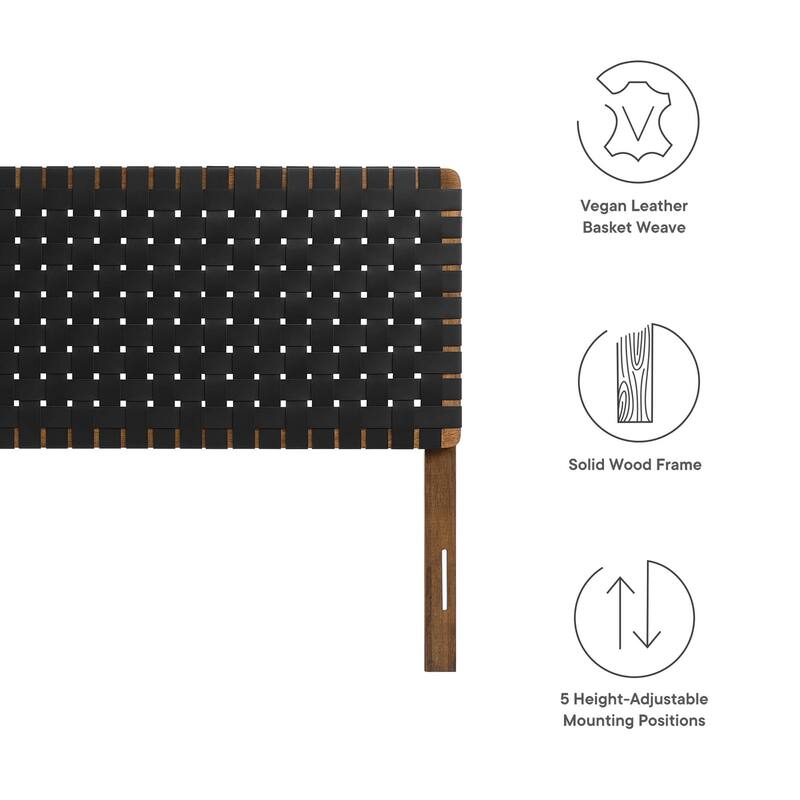 Sparta Twin/Full/Queen/King Vegan Leather Weave Headboard