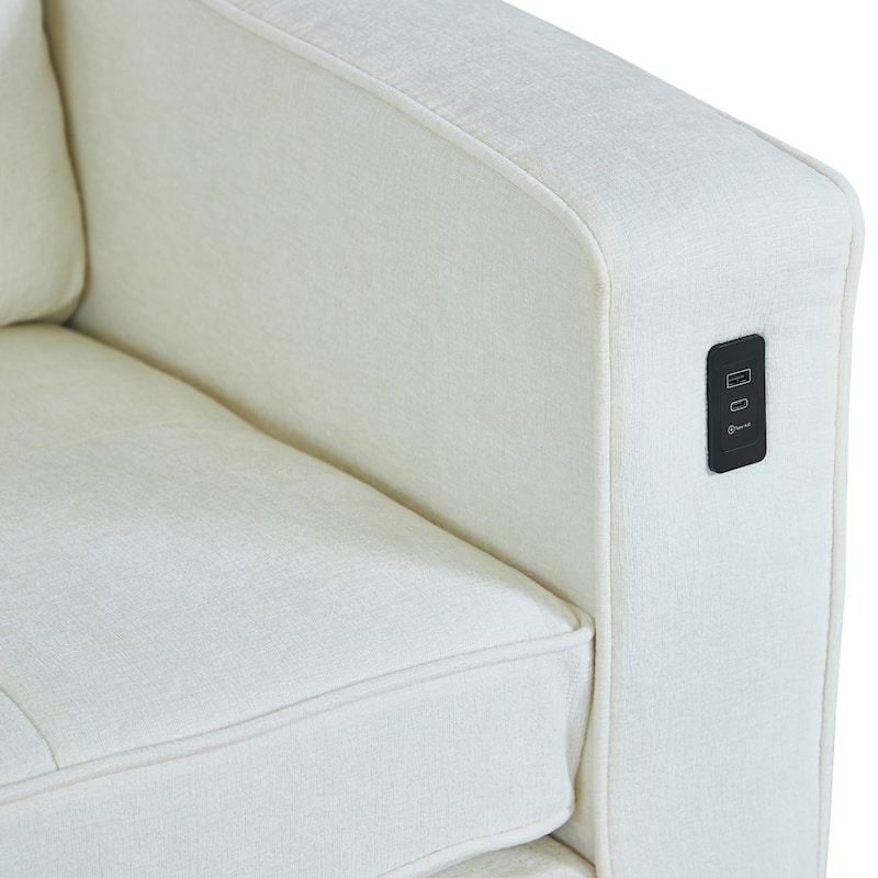 82.7" Sofas for Living Room, Comfy Love Seat Couches, Corduroy Loveseat Sofa,, Easy Assembly with USB