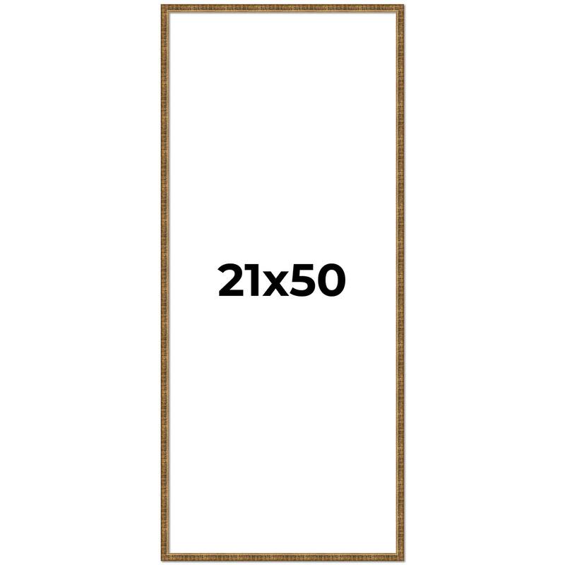 21x50 Frame Gold Solid Wood Picture Frame - Complete Modern Photo