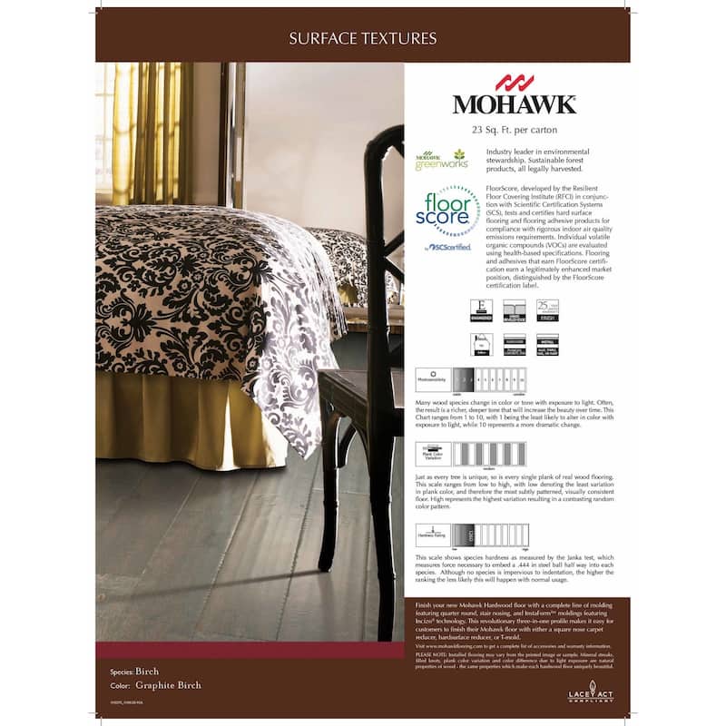 Mohawk Industries Wimbley Birch 5" Wide Handscraped Engineered Birch