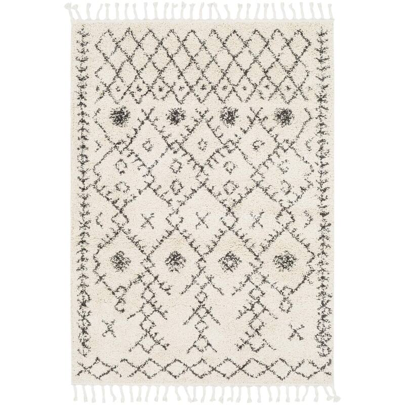 Livabliss Berber Shag Moroccan Shag Area Rug - Beige - 8' 10" x 12'
