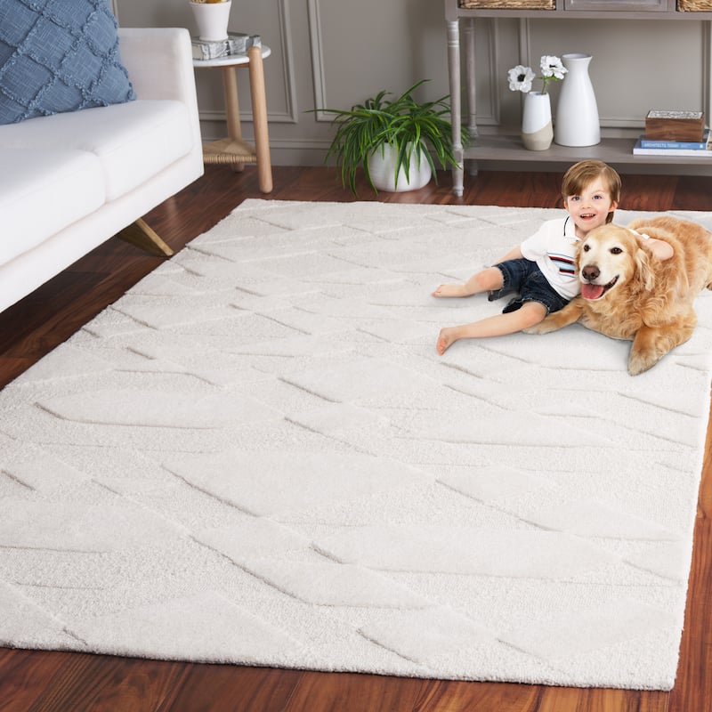 SAFAVIEH Handmade Rodeo Drive Hyrije Mid-Century Modern Wool Rug