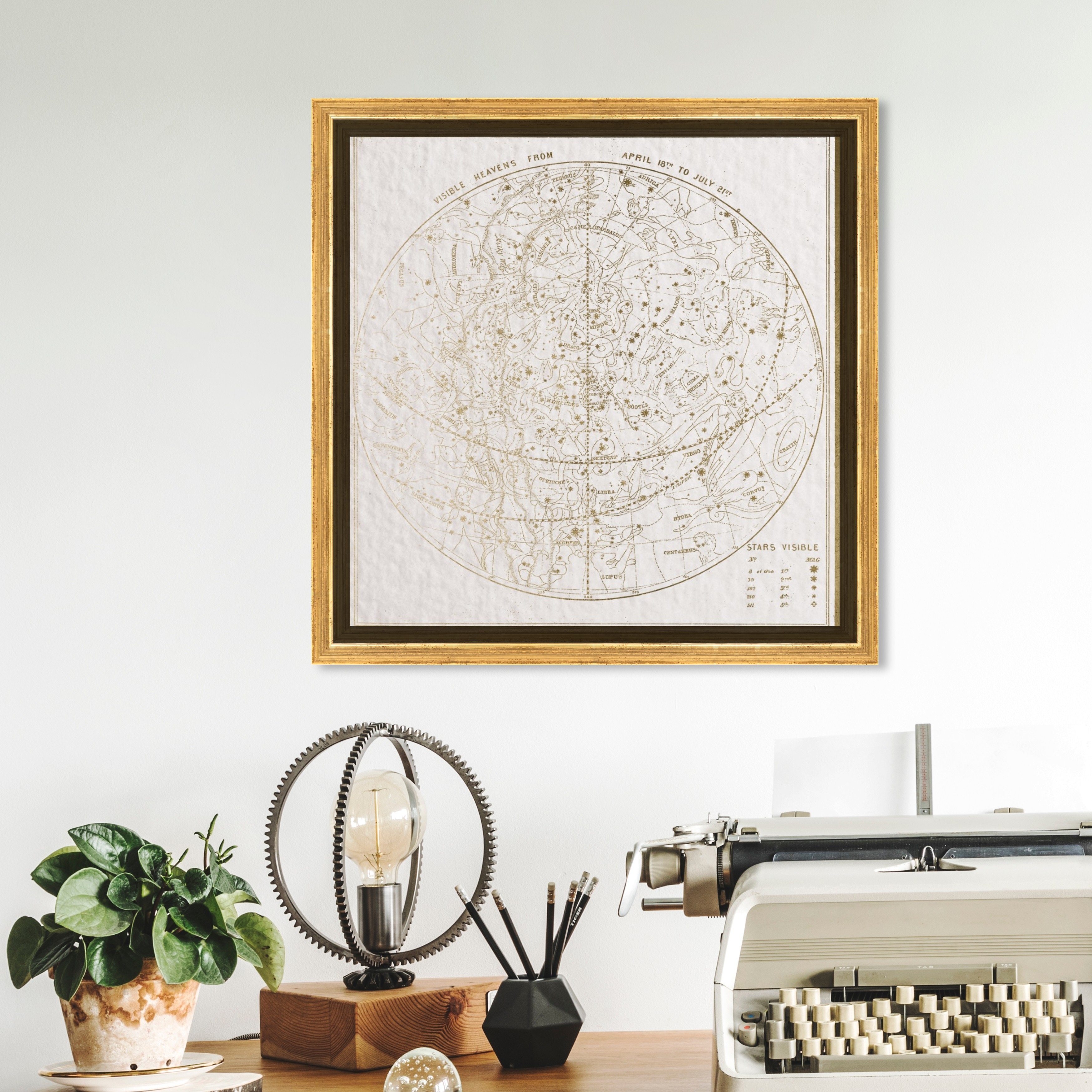 Tableau Abstrait Encadré The Oliver Gal Artist Co. 'Star Light' - 17.5x25.5 Pouces - Neuf