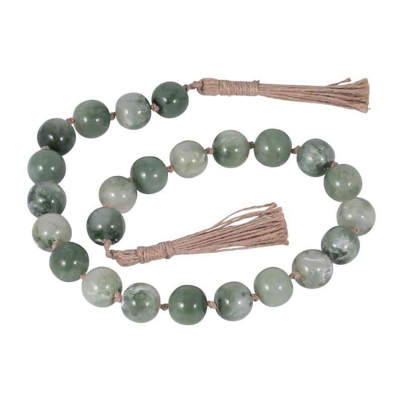 Sagebrook Home Resin Bead Garland - Elevate Your Space with Elegant Decor - 36" x 1" x 1"