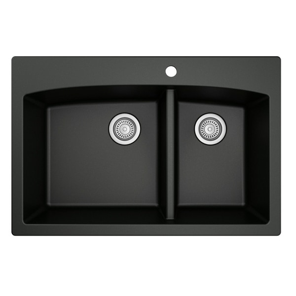 Karran Drop-In Quartz Double Bowl Kitchen Sink. Opens flyout.