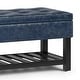 preview thumbnail 134 of 136, WYNDENHALL Essex 44 inch Wide Transitional Rectangle Ottoman Bench
