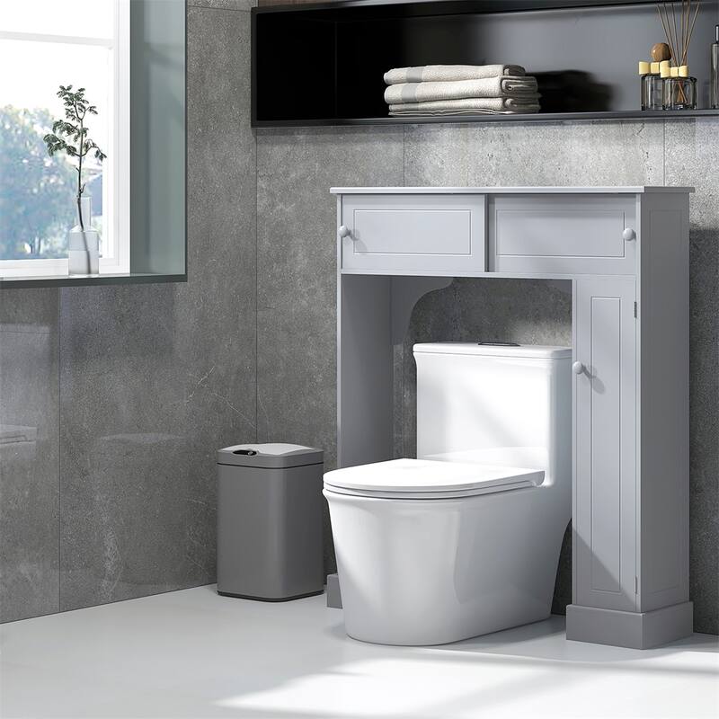 Over the Toilet Storage Cabinet with Adjustable Shelves,Toilet Rack