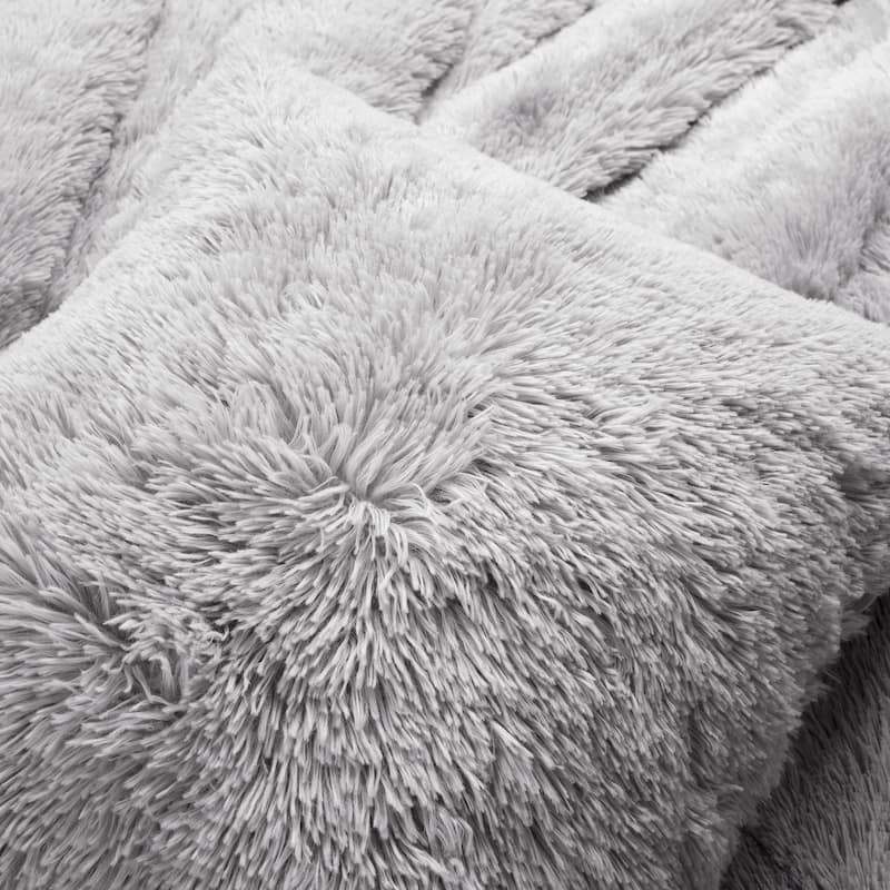Lush Decor Emma Faux Fur Cozy Super Soft Oversized Duvet Cover 3Pc Set