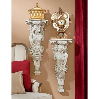 Design Toscano French Baroque Caryatid Wall Sculptures: Set of Two