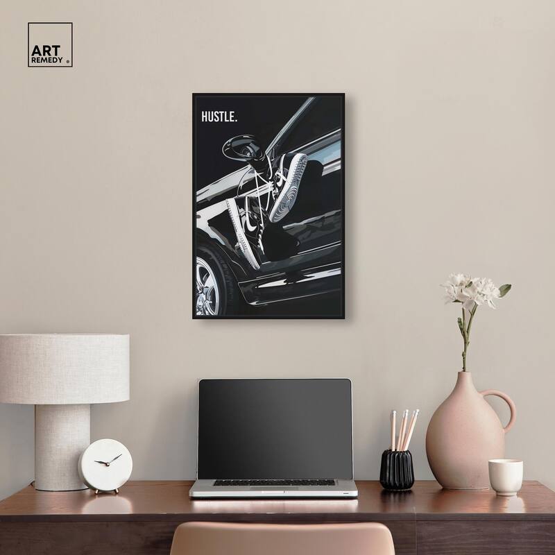 Sneaker Lace Car Canvas by Art Remedy