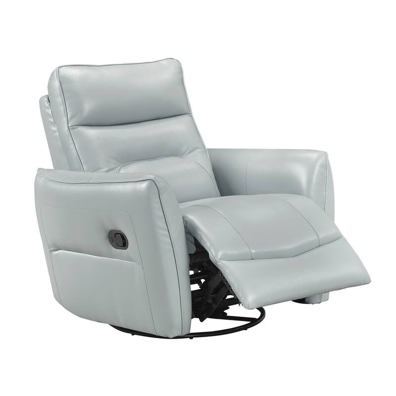 Esther 36" Leather Swivel Glider Recliner - Pull-Handle Motion